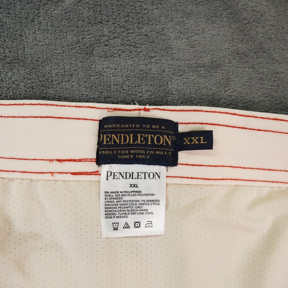Pendleton Red And Brown Patterned Swim Trunks - image 5